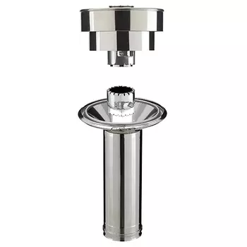 KIT SORTIE DE TOIT RONDE Diam100/150 Noir (KATF Réglable) - 230IG - INOX GALV KIT SORTIE DE TOIT RONDE Diam100/150 Noir (KATF Réglable) - 230IG - INOX GALV